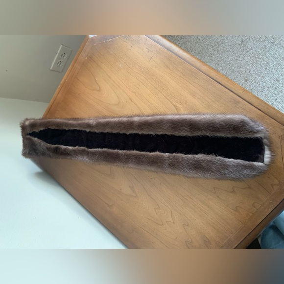 REAL MINK-Luxurious Brown Fur Scarf - Picture 2 of 5